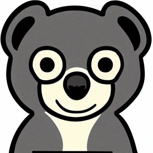 Prompt: cute whatsapp emoji of a koala bear, vector, white background