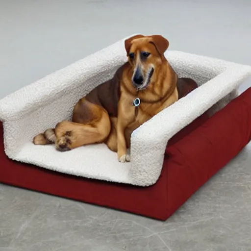 Image similar to dog bed inspired by Le Corbusier