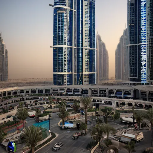 Prompt: gta : dubai, by justin jerard