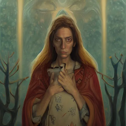 Image similar to hereditary 2 the return of paimon, oil painting, ultradetailed, artstation, ultradetailed, digital painting, ultradetailed