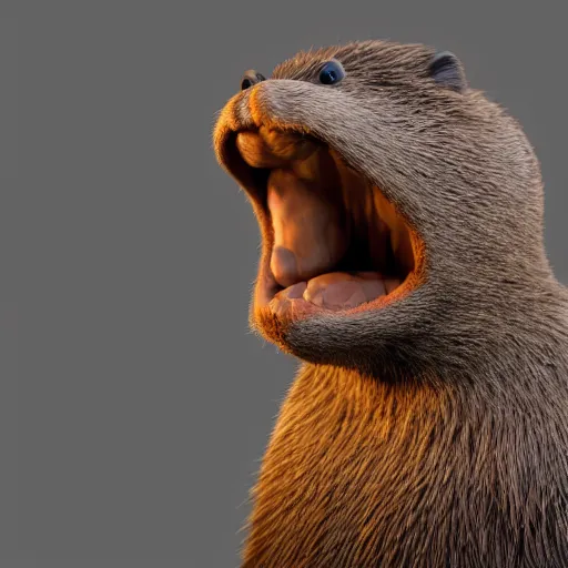 Image similar to hyperrealistic dslr film still of justin bieber disguised as a beaver, large teeth, stunning 8 k octane comprehensive 3 d render, inspired by istvan sandorfi & greg rutkowski & unreal engine, perfect symmetry, dim volumetric cinematic lighting, extremely hyper - detailed, incredibly real lifelike attributes & flesh texture, intricate, masterpiece, artstation, stunning