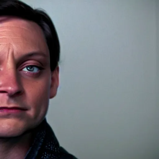 Prompt: evil tobey maguire, cinematic lighting