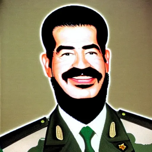 Prompt: Saddam Hussein Max Headroom
