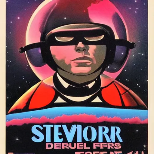 Image similar to 1980s poster for scifi film directed by Steven Spielberg