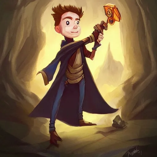 Image similar to cute little anthropomorphic rick astley, wielding a magic staff, tiny, small, short, wizard robe, cute and adorable, pretty, beautiful, dnd character art portrait, matte fantasy painting, deviantart artstation, by jason felix by steve argyle by tyler jacobson by peter mohrbacher, cinema