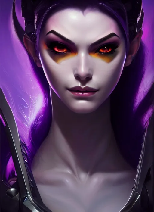 Image similar to epic widowmaker portrait from overwatch, fantasy, fantasy art, character portrait, portrait, close up, highly detailed, scifi art, intricate detail, amazing detail, sharp focus, vintage fantasy art, vintage sci - fi art, radiant light, trending on artstation, caustics, by boris vallejo