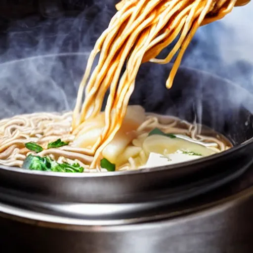 Image similar to highly detailed close up of gordon ramsay cooking ramen in a washing machine