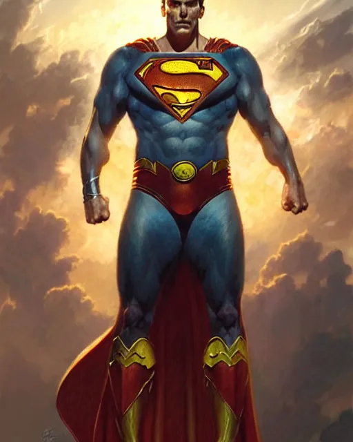 Image similar to heroic sun god superman, fantasy character portrait, ultra realistic, concept art, intricate details, highly detailed by greg rutkowski, gaston bussiere, craig mullins, simon bisley