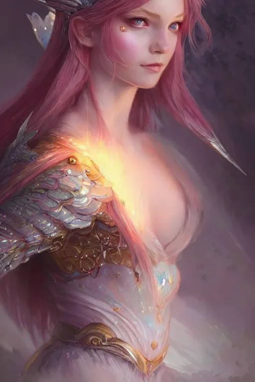 Image similar to fairy princess, highly detailed, d & d, fantasy, highly detailed, digital painting, trending on artstation, concept art, sharp focus, illustration, art by artgerm and greg rutkowski and magali villeneuve