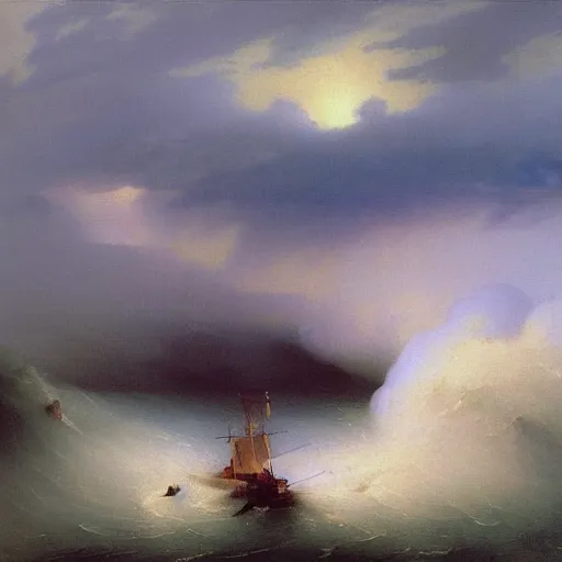 Image similar to heavy rain in south korea by Aivazovsky