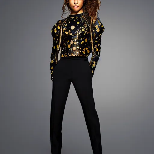 Image similar to full body portrait of Zendaya