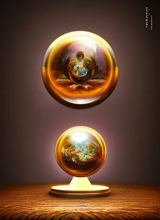 Prompt: crystal ball on a wood stand with a beautiful dreamscape inside, studio product photography, centered, super highly detailed, professional digital painting, artstation, concept art, smooth, sharp focus, extreme illustration, unreal engine 5, photorealism, beautiful, cinematic, art by artgerm and rutkowski and alphonse mucha and loish and wlop