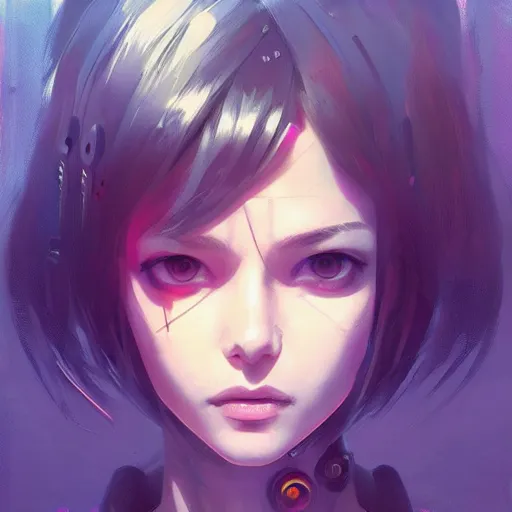 Prompt: A cyberpunk cyborg girl with big and cute eyes, fine-face, realistic shaded perfect face, fine details. not anime. Realistic shaded lighting poster by Ilya Kuvshinov katsuhiro, magali villeneuve, artgerm, Jeremy Lipkin and Michael Garmash, Rob Rey and Kentarõ Miura style, trending on art station