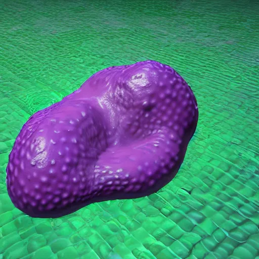 Image similar to a rendered texture map of slimy green skin with purple boils | seamless | unreal engine | octane | red shift