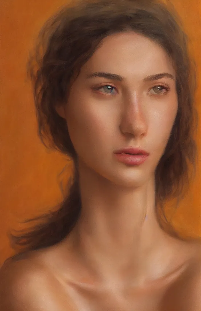 Image similar to a face portrait of a beautiful girl enjoying the warm sunlight, cuban setting, warm colors, soft lighting, atmospheric, cinematic, moody, in the style of diego koi, gina heyer, luiz escanuela, art by alyssa monk, hyperrealism, rule of thirds, golden ratio, oil on canvas, 8 k