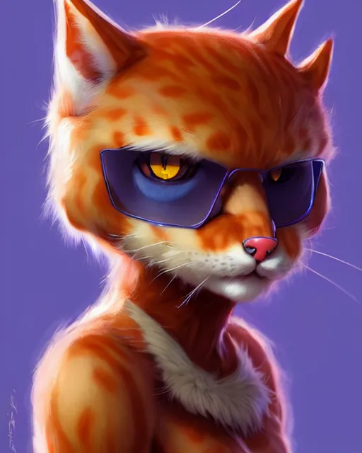 Image similar to character concept art of an anthropomorphic furry cat | | cute - fine - face, pretty face, key visual, realistic shaded perfect face, fine details by stanley artgerm lau, wlop, rossdraws, james jean, andrei riabovitchev, marc simonetti, and sakimichan, trending on artstation