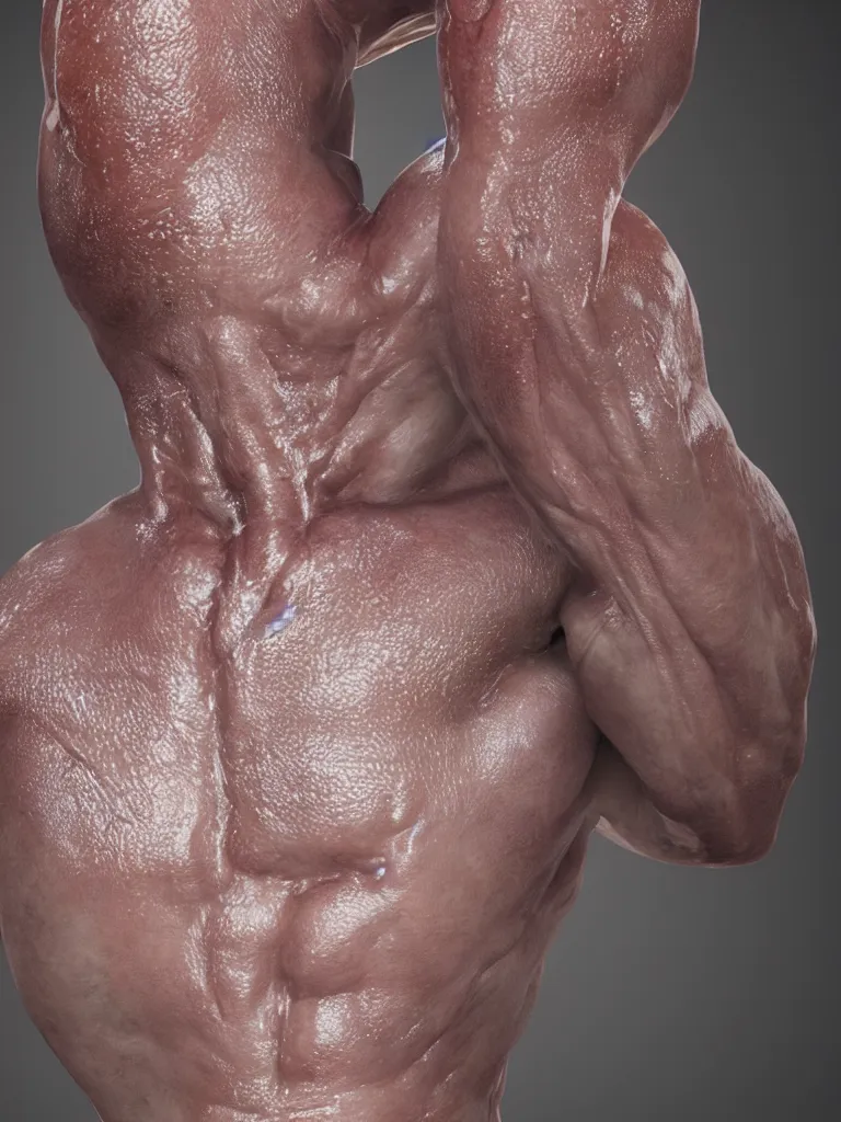 Image similar to a straight vertical tube with the texture of human skin, highly realistic, hyper-real, 4k, Octane render