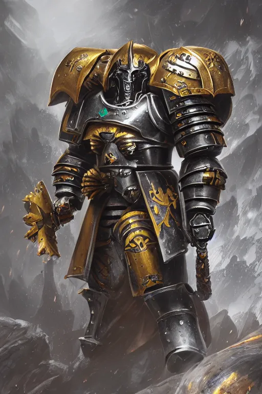 Image similar to armor portrait heros warhammer 4 0 k horus heresy fanart - the primarchs emperor by johannes helgeson animated with vfx concept artist & illustrator global illumination ray tracing hdr fanart arstation zbrush central hardmesh 8 k octane renderer comics stylized