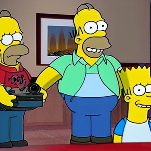 Prompt: homer simpson live action