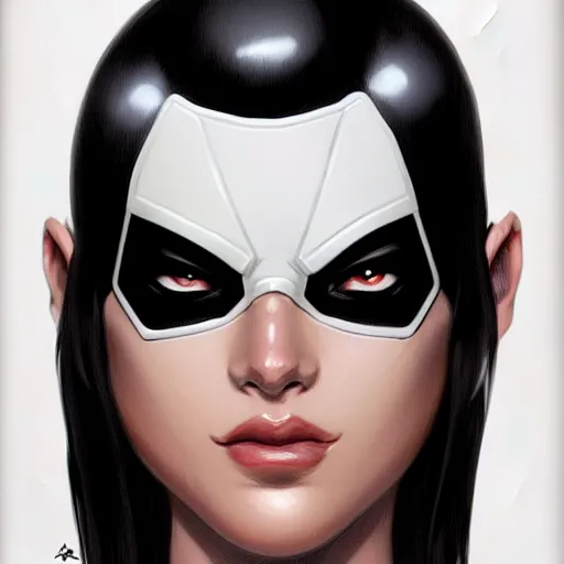 Prompt: Domino pale white skin black spot over eye Marvel comics, highly detailed, digital painting, artstation, concept art, smooth, sharp focus, illustration