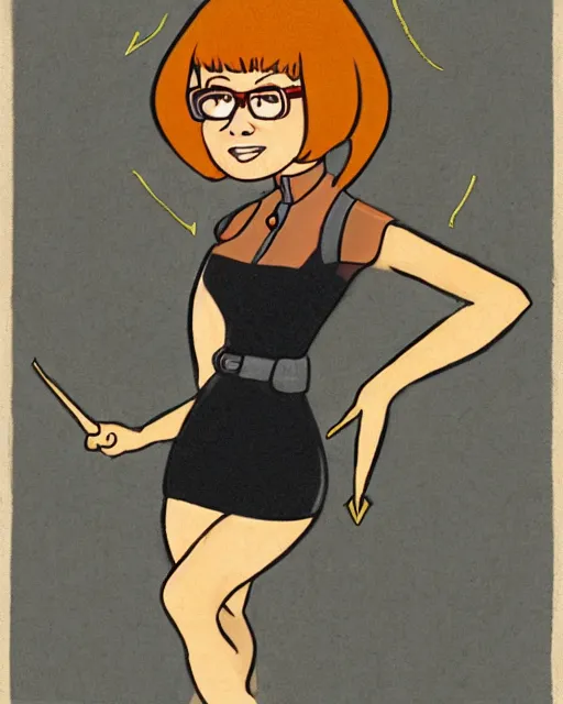 Portrait of Velma Dinkley Greeting Card by Midjouney - Daniel Super