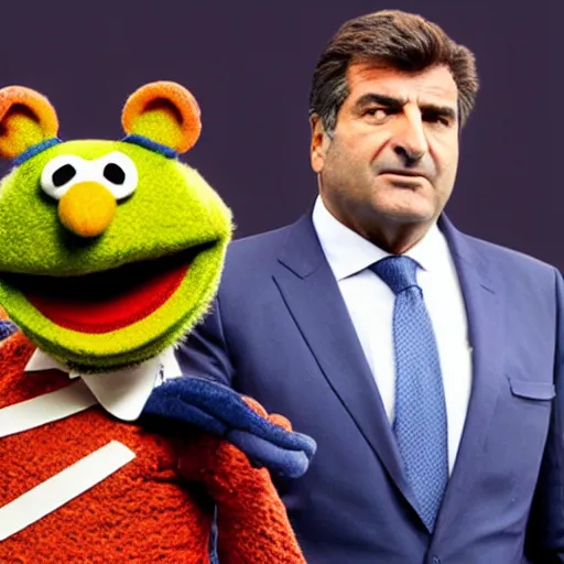 Prompt: joan laporta as a muppet