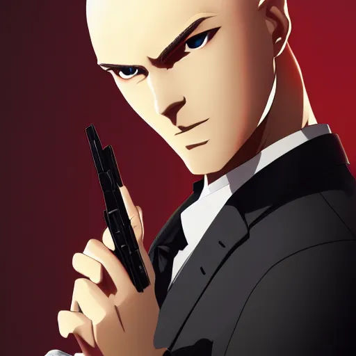 Prompt: portrait of agent 4 7, anime fantasy illustration by tomoyuki yamasaki, kyoto studio, madhouse, ufotable, comixwave films, trending on artstation