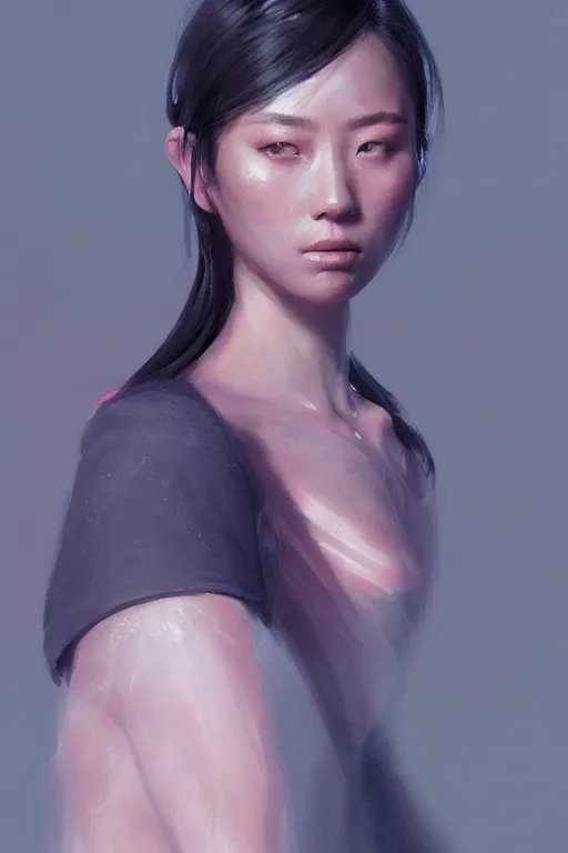 Image similar to a fancy portrait of an attractive alian women with pink skin by Greg Rutkowski, Sung Choi, Mitchell Mohrhauser, Maciej Kuciara, Johnson Ting, Maxim Verehin, Peter Konig, final fantasy , 8k photorealistic, cinematic lighting, HD, high details, atmospheric , trending on artstation