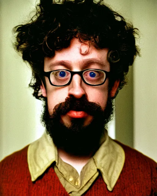 Prompt: a photo of sam hyde as ( ( ( karl marx ) ) ), portrait, ektachrome, closeup, f / 2 2