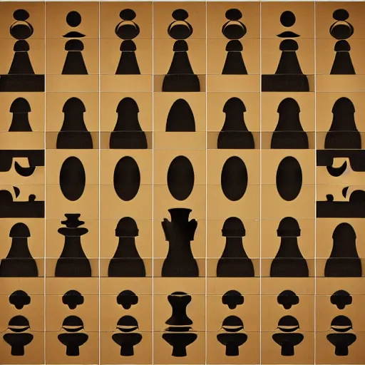 Image similar to a chess floor texture with man faces inside