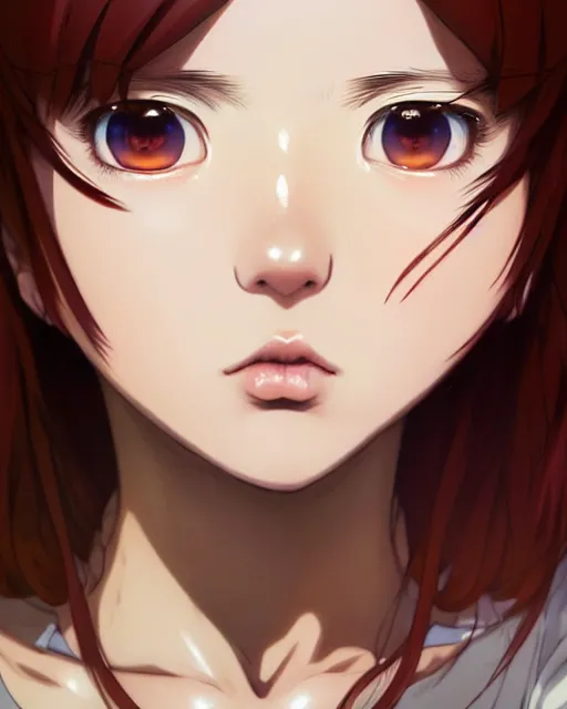 Prompt: portrait Anime girl, cute-fine-face, brown-red-hair pretty face, realistic shaded Perfect face, fine details. Anime. realistic shaded lighting by Ilya Kuvshinov katsuhiro otomo ghost-in-the-shell, magali villeneuve, artgerm, rutkowski, WLOP Jeremy Lipkin and Giuseppe Dangelico Pino and Michael Garmash and Rob Rey