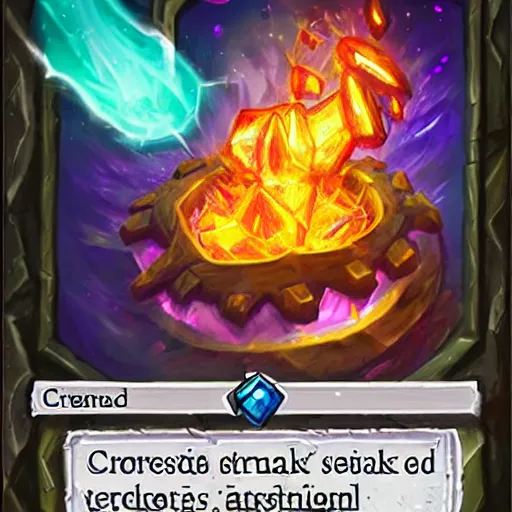 Prompt: crystal spikes attack spell, in hearthstone art style, epic fantasy style art, fantasy epic digital art, epic fantasy card game art