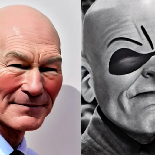 Image similar to patrick stewart as krillin photograph