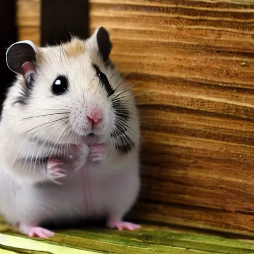 Prompt: japanese hamster samurai