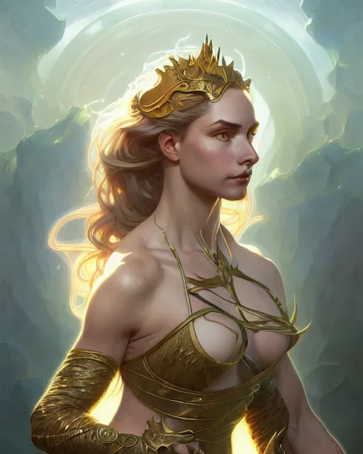 Prompt: d & d nova callisto race, fantasy character portrait, ultra realistic, intricate, elegant, highly detailed, digital painting, artstation, smooth, sharp, focus, illustration, art by artgerm and greg rutkowski and alphonse mucha