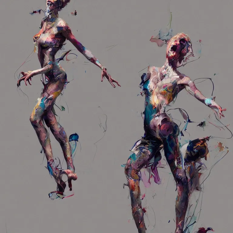 Image similar to fullbody potrait of dancing woman in the style of adrian ghenie, 3 d render, esao andrews, jenny saville, surrealism, dark art by james jean, ross tran