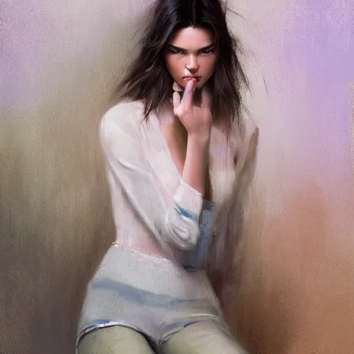 fashion model kendall jenner by gabriel moreno by, Stable Diffusion