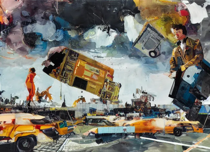 Prompt: a still from a science fiction movie by matthew barney, alejandro jodorowsky and wes anderson, oil painting by adrian ghenie and ben quilty