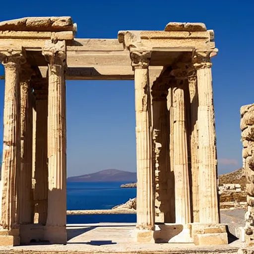 Image similar to monumental gateway of the temple of apollo, island of naxos