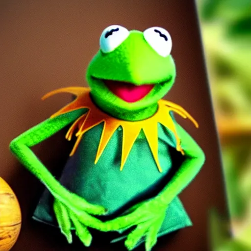 kermit the frog is a green grape | Stable Diffusion | OpenArt