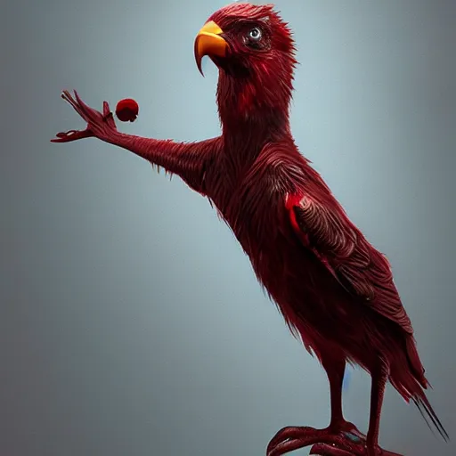 Image similar to A bird with the thirst for blood, hyperdetailed, artstation, cgsociety, 8k