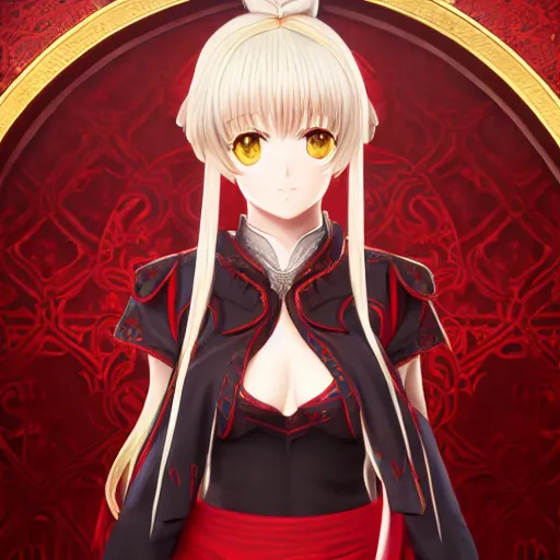 Prompt: portrait of nero claudius emperor of roses, anime fantasy illustration by tomoyuki yamasaki, kyoto studio, madhouse, ufotable, square enix, cinematic lighting, trending on artstation