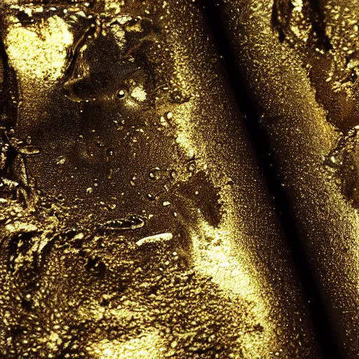 Prompt: water made out of gold, 4k