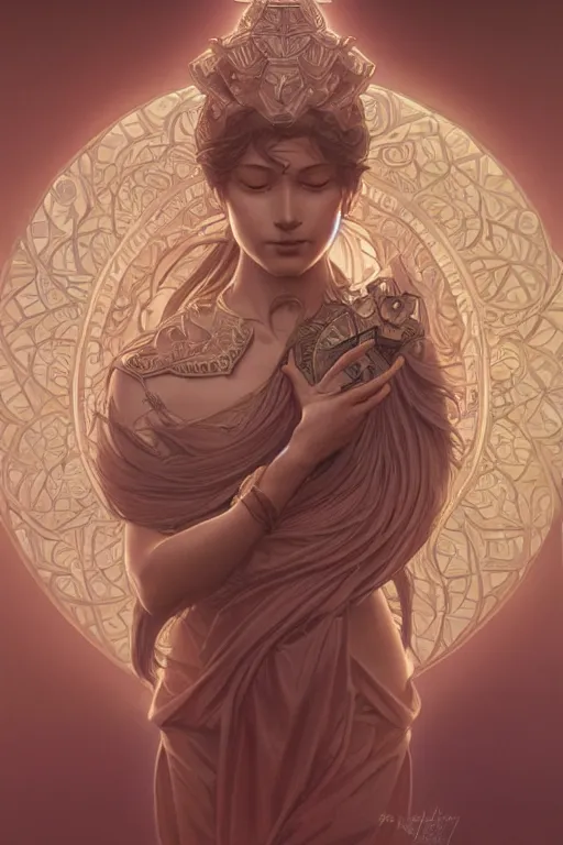 Prompt: no figure!, ultra realistic illustration, a jade statue of sacred geometry, intricate, elegant, highly detailed, digital painting, artstation, concept art, smooth, sharp focus, illustration, art by artgerm and greg rutkowski and alphonse mucha