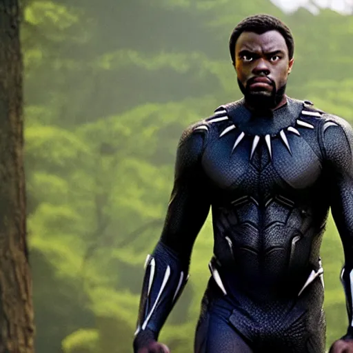 Prompt: william jackson harper as black panther