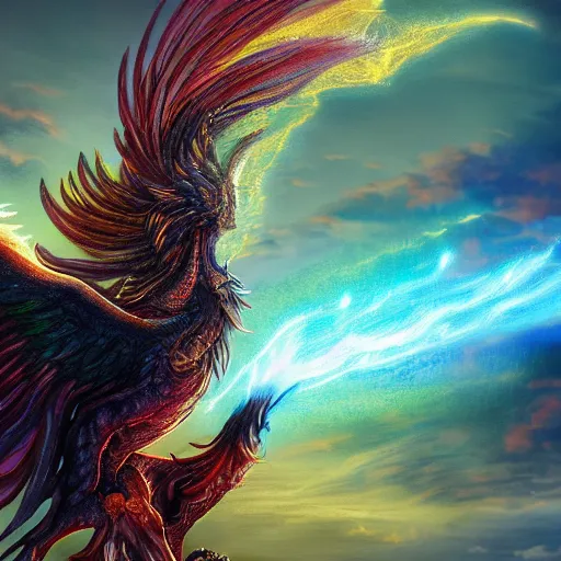 Prompt: fantasy art 4 k htper detailed photo phoenix rising from ashes