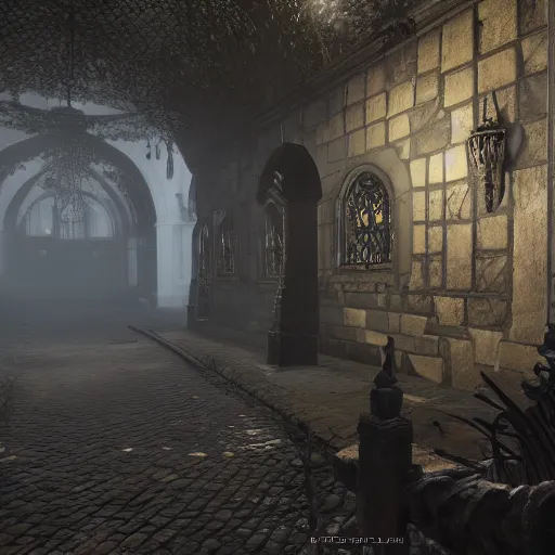 Image similar to grimdark gothic paranapiacaba, unreal engine, 8 k, ultra realistic, ultra detail, ray tracing