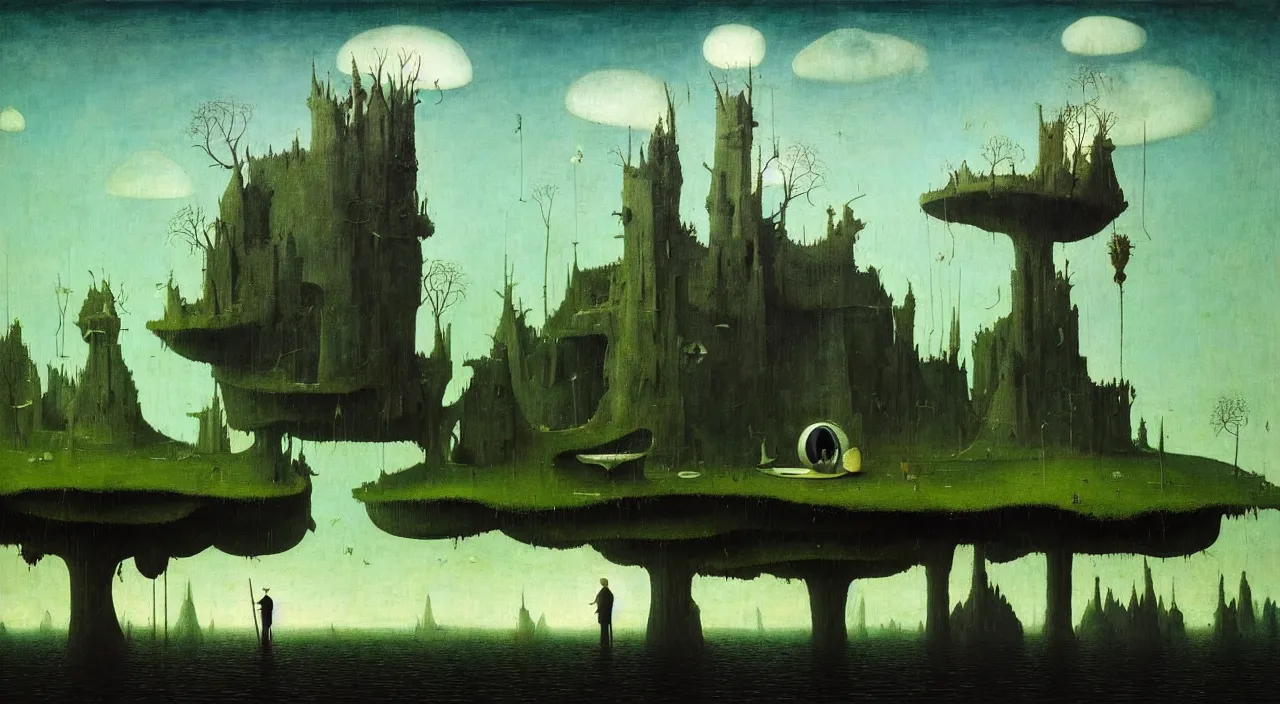 Prompt: single flooded simple!! fungus tower clear empty sky, very coherent and colorful high contrast ultradetailed photorealistic masterpiece by franz sedlacek hieronymus bosch dean ellis simon stalenhag rene magritte gediminas pranckevicius, dark shadows, sunny day, hard lighting