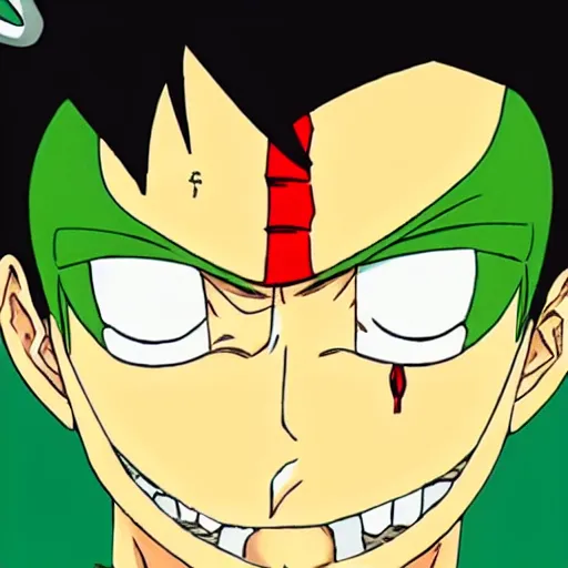 Prompt: luffy as roronoa zoro