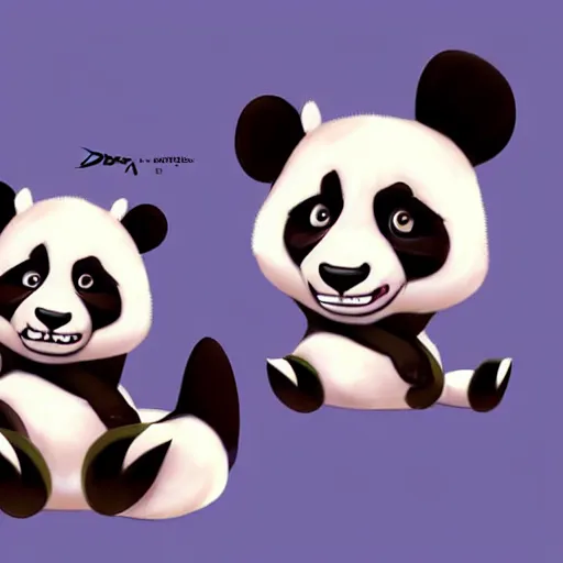 Prompt: a perfect, amazing, beautiful CG digital concept art of A cartoon panda. By Deema Egorov, trending on ArtStation